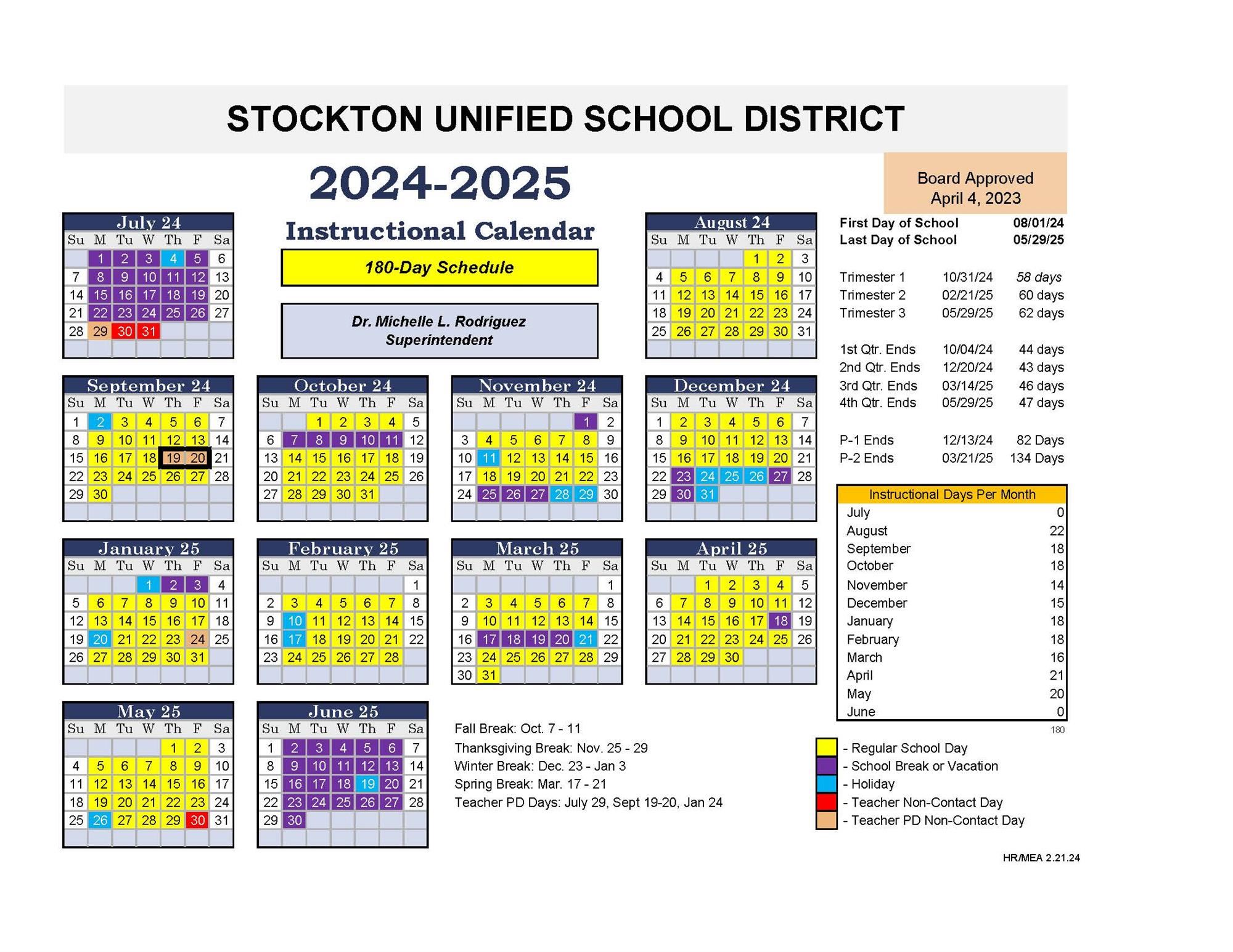 24-25 Instructional Calendar